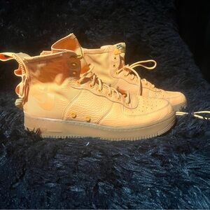 Nike High-Top Sneakers in Bright Orange